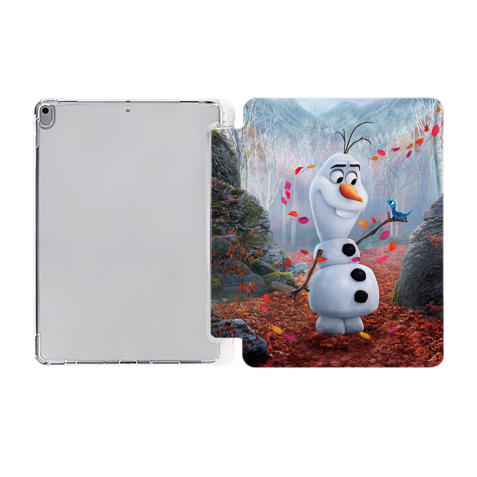 （画像用） アナと雪の女王 アンナ エルサ Frozen Anna Elsa IPad ケース ペン収納付き 三つ折りスタンド PUレザー×シリコン 対応機種9.5/10.5/10.9インチ